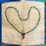 Jesus Christ Yeshua Messiah Wood Necklace Cross Lord Savior Jesus Christ 36"