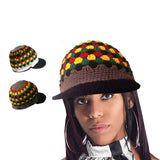 Rasta Kufi Hat Beanie Hat Cap Jah One Love Hawaii Jamaica Reggae Negril Irie S/M