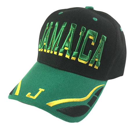 Jamaica Baseball Cap Hat Reggae Kingston Marley Usian Cool Runnings 1 SZ FIT
