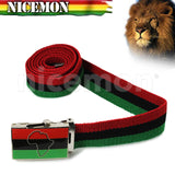 Jamaica Lion Of Judah Africa Afro Ethopia Selassie Canvas Belt 1 SZ Adjustable