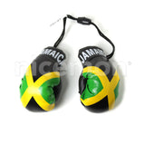 Caribbean Flag Boxing Gloves Car Rearview Ornament Irie Kingston Reggae Irie 4"
