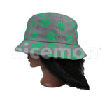 Bucket Hat Cap Weed Leaf  Rasta Reggae Caps Kush Cannabis Jamaica Leaf 1sz Fit