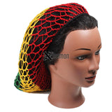 Rasta Slouchy Fishnet Hair Net Hat Reggae Marley Rastafari Dreadlocks FLEXIBLE