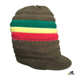 Roots Rastafari Hat Cap Peak Dreadlocks Jamaica Trinidad Caribbean Marley [ XL ]