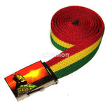 Jamaica Lion Of Judah Africa Afro Ethopia Selassie Canvas Belt 1 SZ Adjustable
