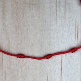 Lot of 2 Knotted Red String Protection Bracelets Adjustable 1mm String