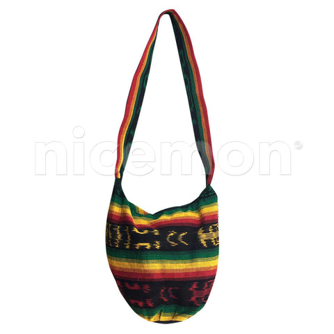 Rasta Shoulder Bag Hippie Boho Cotton Reggae Surfer Long Strap Handbag RASTAFARI