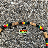 Rasta Choker Necklace Roots Necklace Africa Selassie Rasta Reggae Jamaica 18"