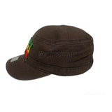 Rasta Lion Of Judah Cadet Cap Cadet Military Style Hat Army Castro Cap 1sz Fit