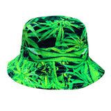 Bucket Hat Cap Weed Leaf  Rasta Reggae Caps Kush Cannabis Jamaica Leaf 1sz Fit