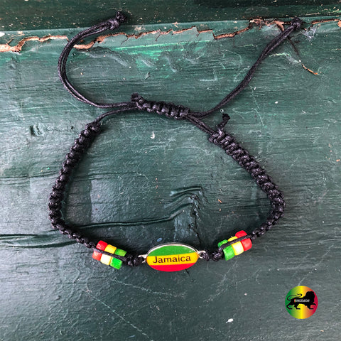 Jamaica One Love Braided Bracelet Reggae Bracelets Conscious Goods 1 SZ FIT