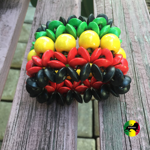 Rasta Rastafari Bracelet Hawaii Jamaica Africa Marley Lion Reggae 1sz Fit
