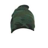 Green Camouflage Beanie Tam Hat Cap Tam Long or Short 100% Acrylic 1 SZ FIT