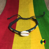 Rasta Shell Stripe Beaded Band Bracelet Wrist Bracelet Cuff Reggae Surfer BOHO
