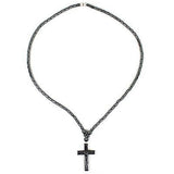 Hematite Choker Necklace Jesus Christ Messiah Hematite Pendant Necklace 18"