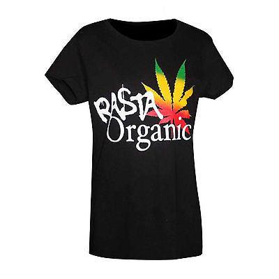Womens 100% Cotton Rasta Empress Canna Leaf T Shirt Reggae Jamaica Cooyah CY