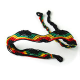 Rasta Friendship Rope Wrist Bracelet 100% Cotton Reggae Marley Irie Jamaica 11"