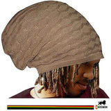 Rasta Dread Dreadlocks Tams Hat Beret Hippie Cap Reggae Marley Jamaica L/XL Fit