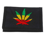 Rasta Canna Leaf Wallet Purse Babylon Roots Jamaica Herb Of Wisdow Reggae RGY