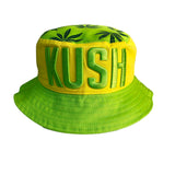 Kush Cannabis Rasta Weed Leaf 100% Cotton Bucket Hat Cap Jamaica Reggae L/XL Fit