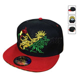 Lion Rasta Snapback Cap Hat Flat Visor Hip Hop Hiphop Rastafari 1SZ FIT SNAPBACK