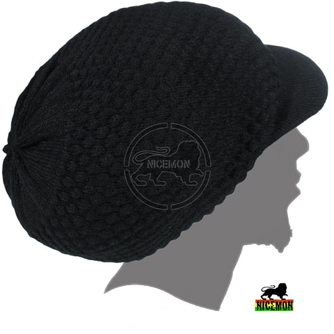 Jumbo Rasta Hat - Super Tall Rastafari Reggae Beanie With Peak, Striped, XL/XXL Size