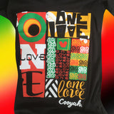 One Love Ladies Roots T Shirt Rasta Reggae Rockers Irie 100% Cotton Cooyah CY