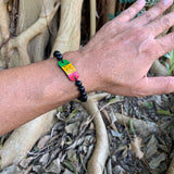 One Love Wrist Tag Emblem Wrist Bracelet Sweet Jamaica Bob Reggae Large Bead 5MM