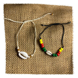 Shell Wood Beads Band Bracelet Wrist Bracelet Cuff Conscious Goods 1SZ FIT