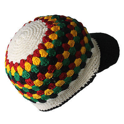 Rasta Kufi Hat Beanie Hat Cap Jah One Love Hawaii Jamaica Reggae Negril Irie S/M