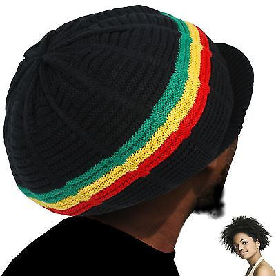 Rasta Nattydread Irie Cap Hat Crown Dancehall Africa Reggae Jamaica Marley M/L