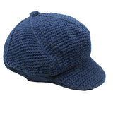 Cabbie Newsboy Blue Cotton Hat Cap One Size Fit Cabbie Newsboy Cotton 1sz Fit