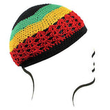 Skullcap Skull Cap Kufi Rasta Surfer Reggae Jamaica Handmade Multi-Color SM fit